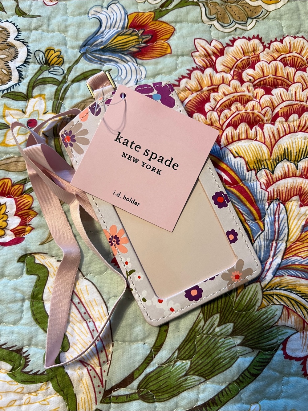 kate spade Pacific Petals Floral ID Holder